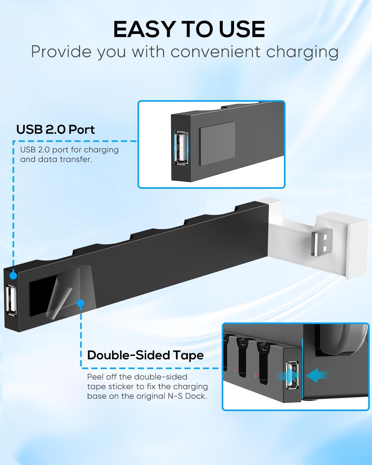 Detalle de FYOUNG Switch 1 & OLED Controller Charger Dock (4-in-1) for Joy-Con Accessories