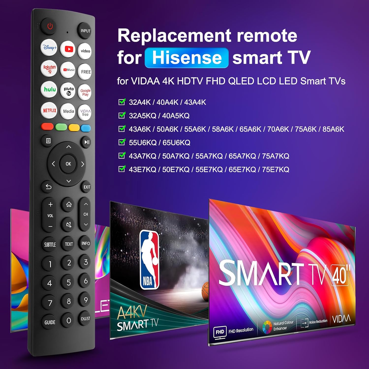 Thumbnail 1 de Hisense EN2Q36H Universal TV Remote