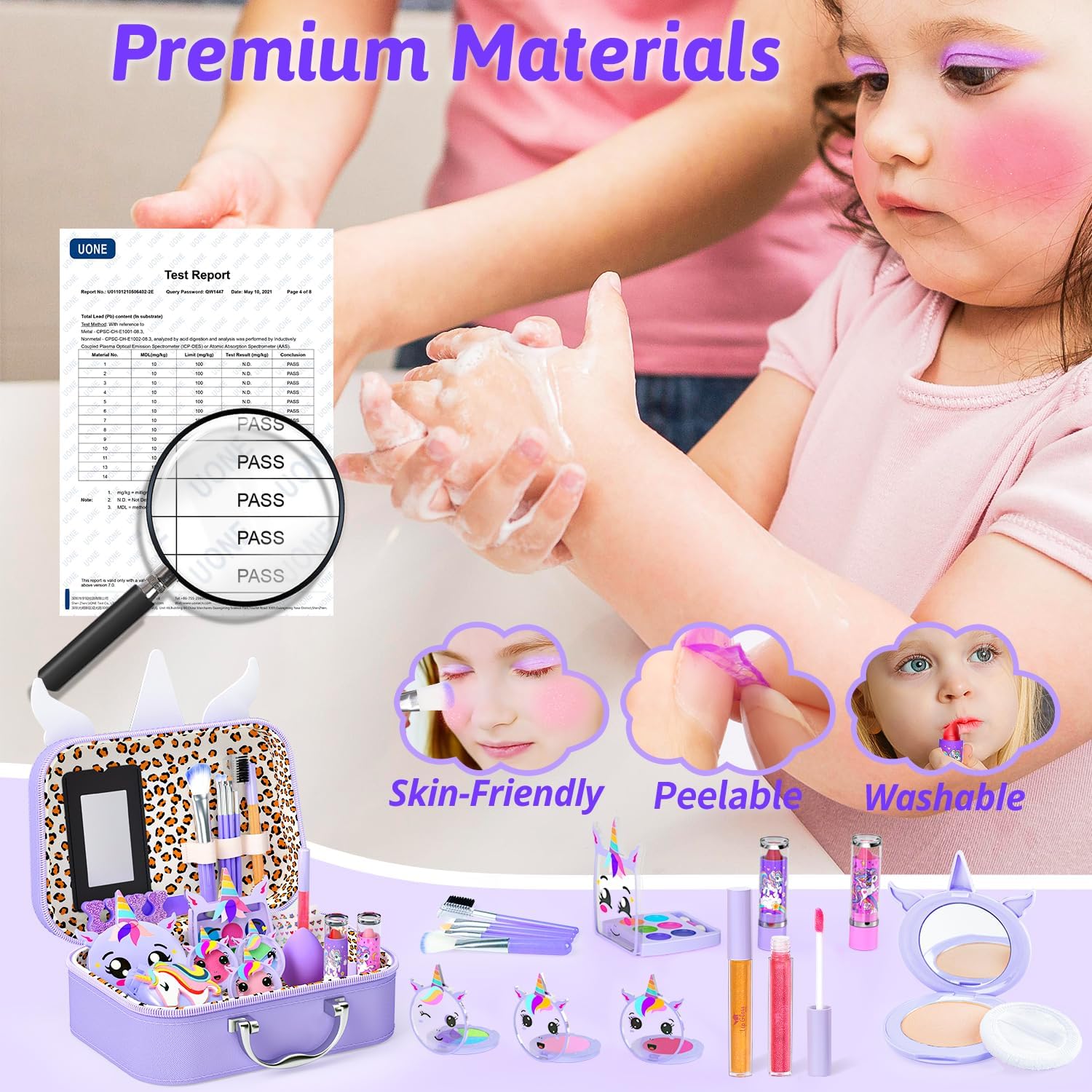 Thumbnail 5 de Mqsiuve Little Girls Makeup Kit washable set for ages 3–12