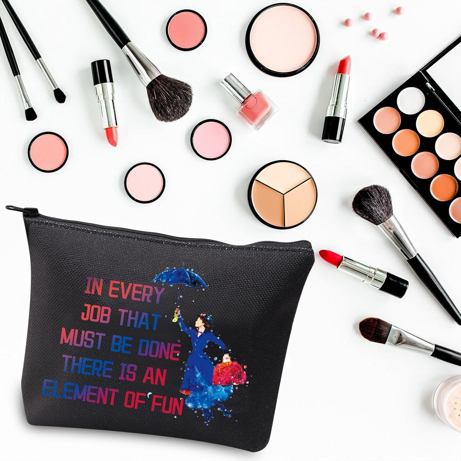 Thumbnail 2 de PLITI Mary Umbrella Makeup Bag: a functional vanity with a witty note