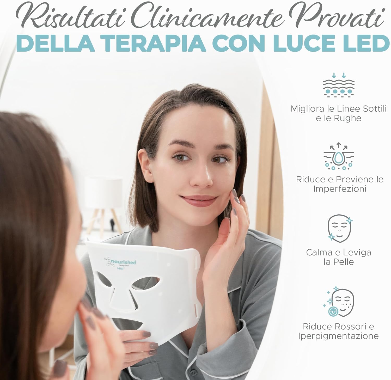 Thumbnail 4 de Nourished Bodynskin Maschera LED Viso 7 Colori 114 LED
