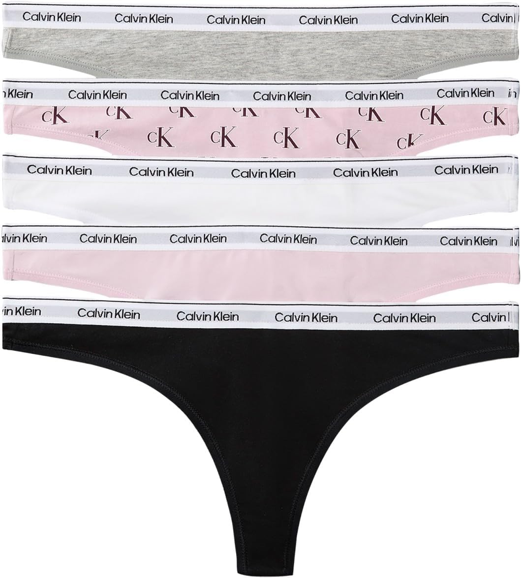 Detalle de Calvin Klein Women's Thong 5-Pack (Lv00qd5221)