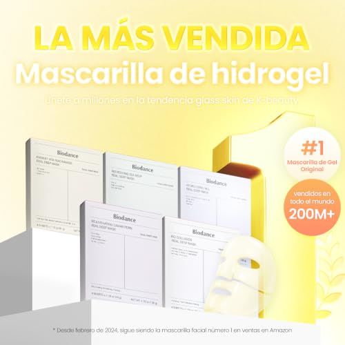 Detalle 2 de BIODANCE Radiant Vita C: Mascarilla Facial de Hidrogel Nocturna con Niacinamida (4 unidades) para iluminar y uniformar el tono