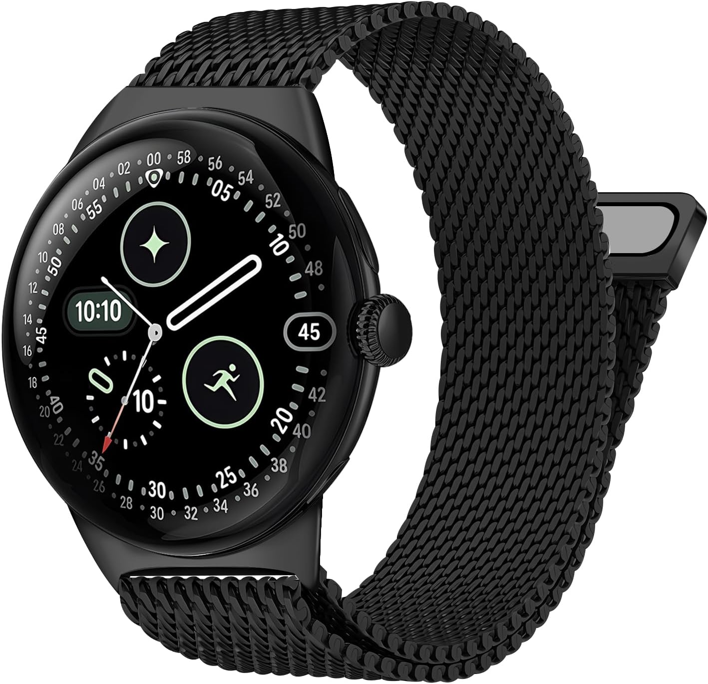 Detalle de HAYONLIY Google Pixel Watch用メタルバンド 41mm対応 ミラネーゼメッシュ・磁気調整