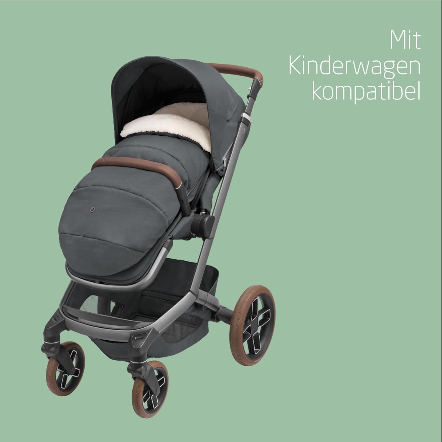 Thumbnail 3 de Maxi-Cosi Kuschelig Weicher 2-in-1 Fußsack – kompatibel mit allen Maxi-Cosi Kinderwagen, Schwarz