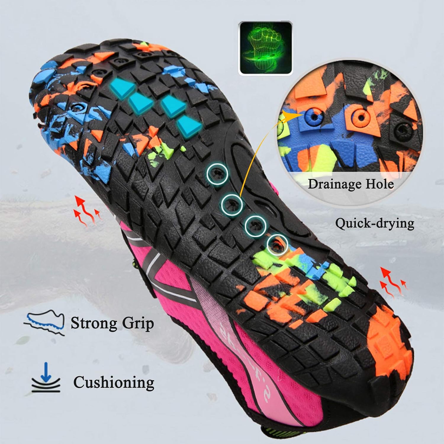 Thumbnail 4 de Water Shoes Men Women Barefoot Shoes Outdoor for Beach Aqua Swim Pool River Water Quick Dry Boating Fishing Diving Surfing with Yoga Aerobics