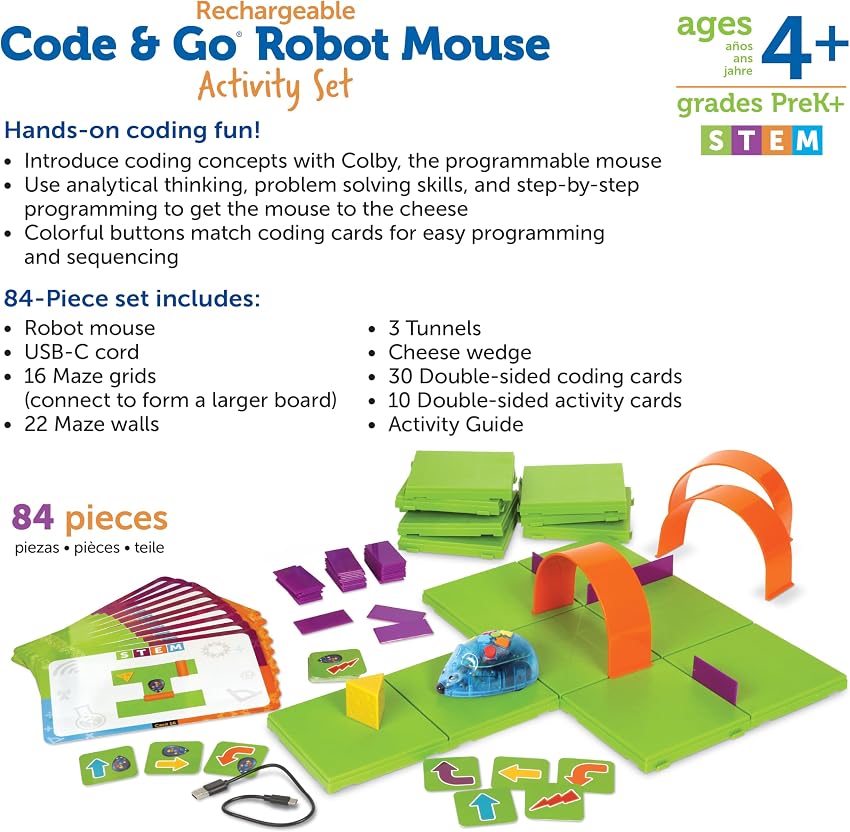 Thumbnail 5 de Learning Resources Ratón Robot Colby recargable para programación