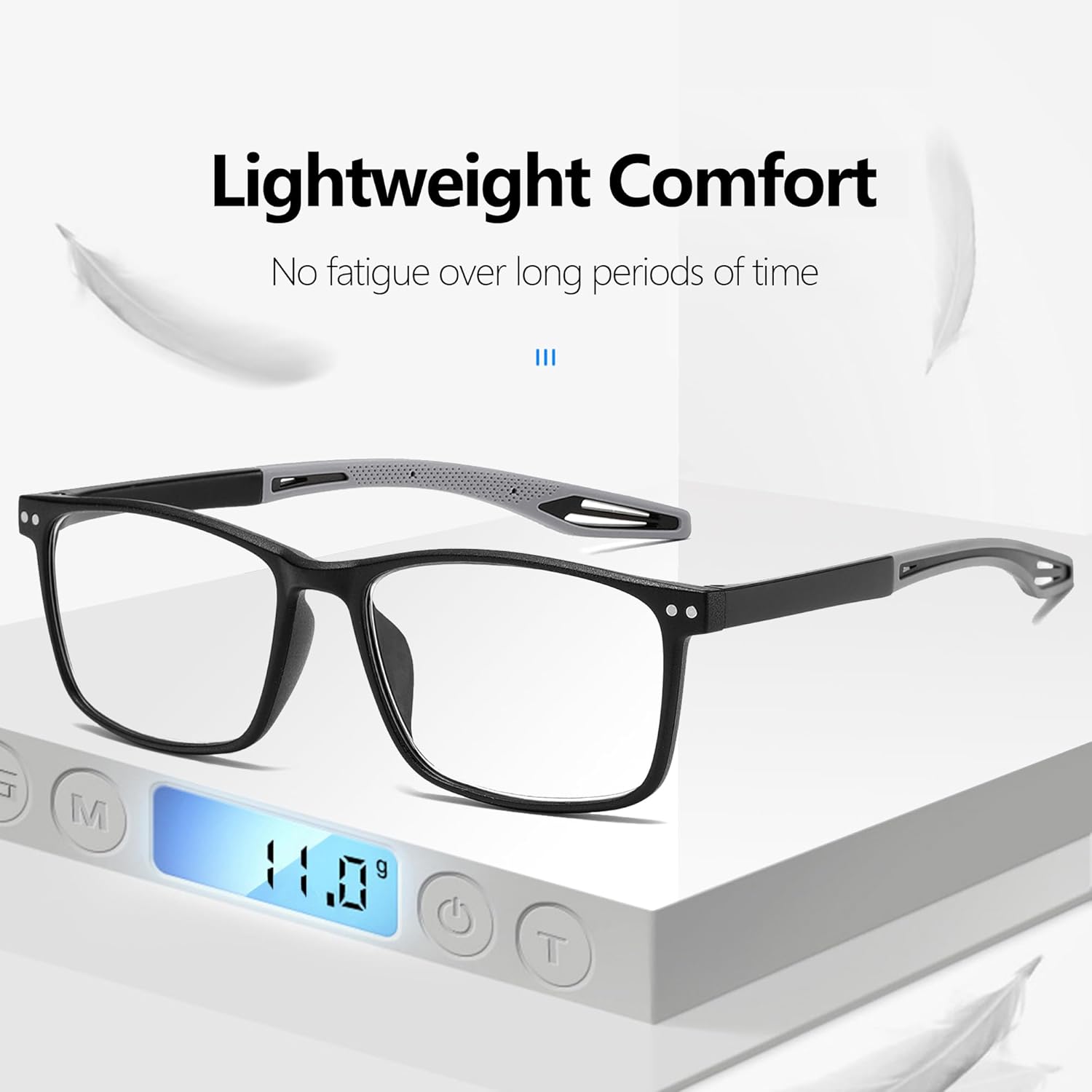 Detalle de Fsread 3 Pack Reading Glasses for Men – Sporty Lightweight Blue Light Blocking Readers
