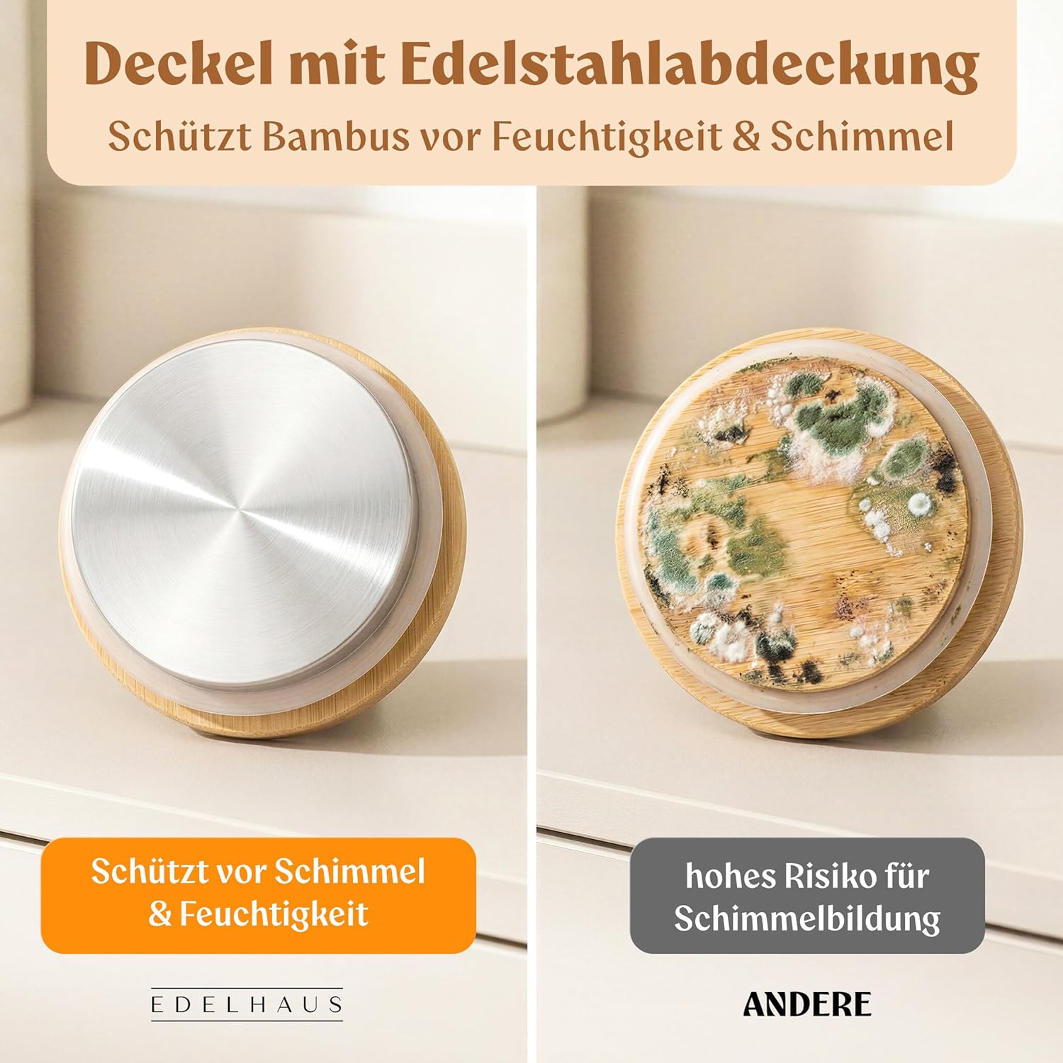 Thumbnail 6 de EDELHAUS Overnight Oats Vorratsgläser-Set (4 x 500 ml) mit Deckel, Etiketten & Löffeln