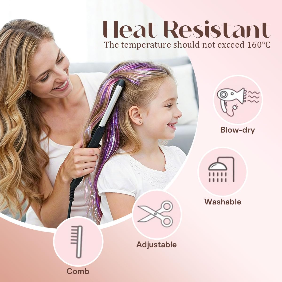 Detalle de Siphis Hair Tinsel Kit, 48-Inch