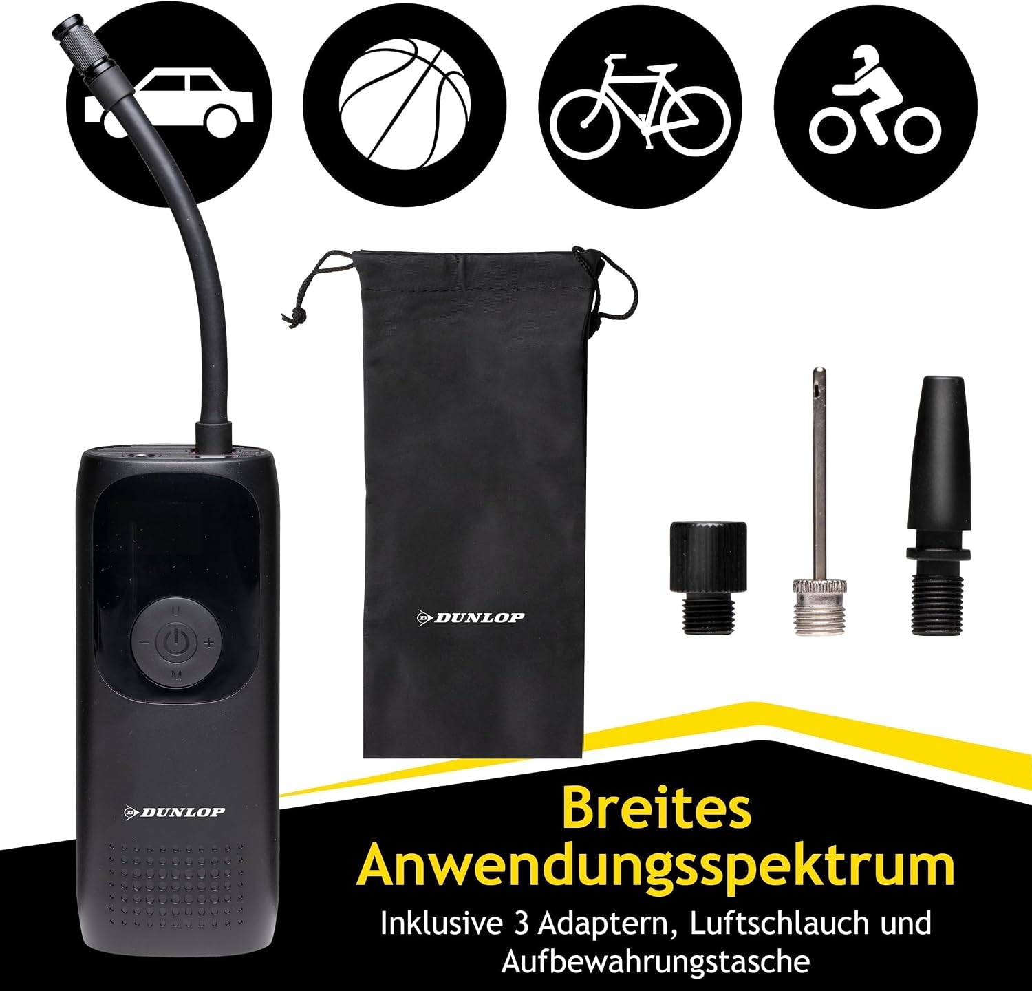 Thumbnail 4 de Dunlop Portable Air Compressor with Digital Display, LED Lamp and USB-C