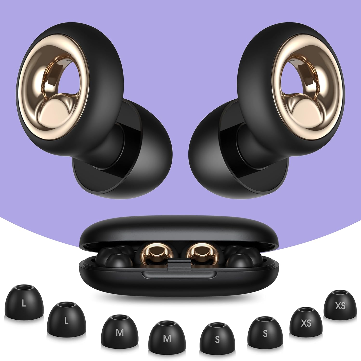 Detalle de Vosaf Noise Cancelling Ear Plugs for Sleeping, 60dB SN(R) Silicone Reusable Ear Plugs (Charcoal Gray)