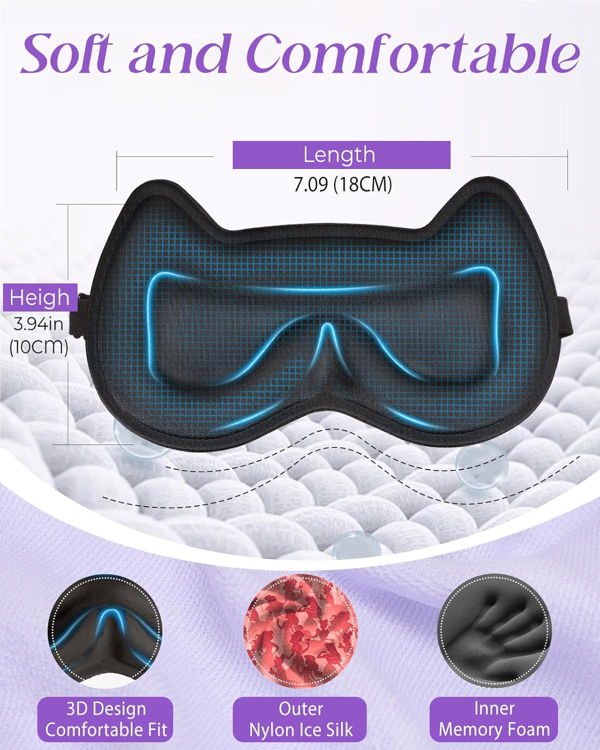 Detalle de Miss Adola 3D sleep mask for kids