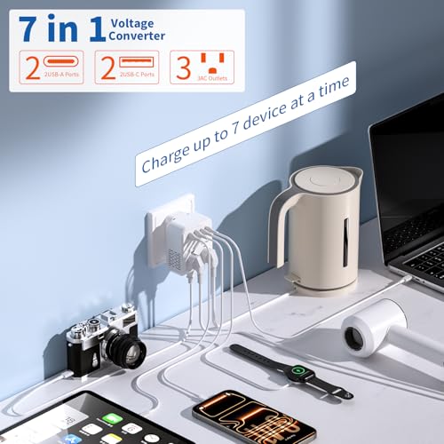 Thumbnail 5 de TREVOLTY 2000W US to Europe Voltage Converter with 7-in-1 Travel Adapter