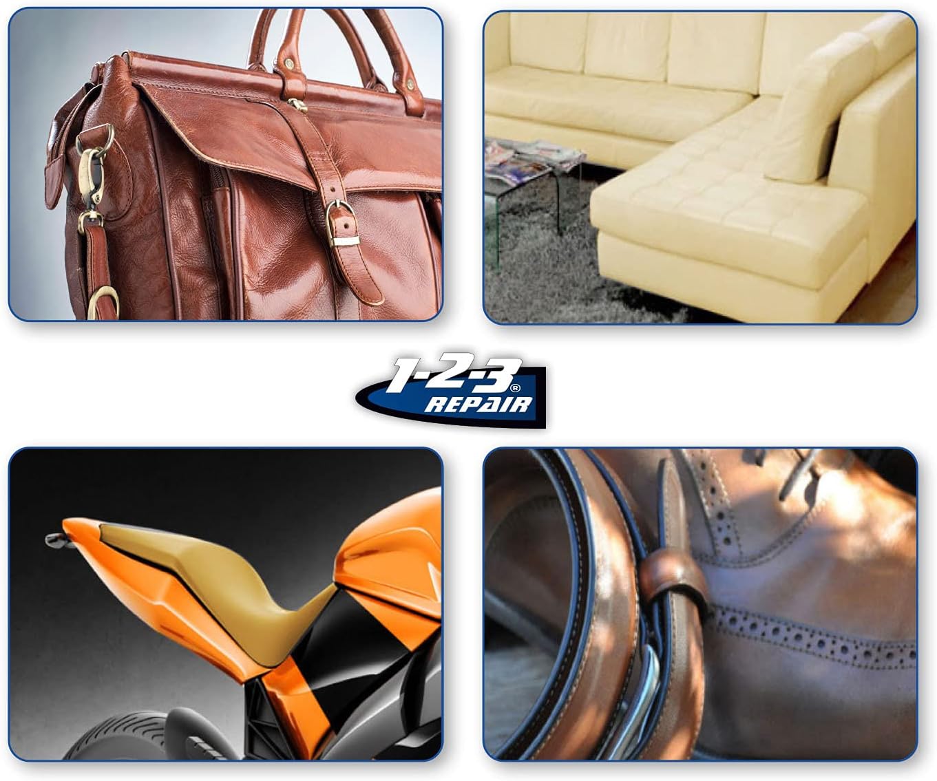 Thumbnail 5 de 1-2-3 REPAIR Lederfarbe hellbeige für Sofas