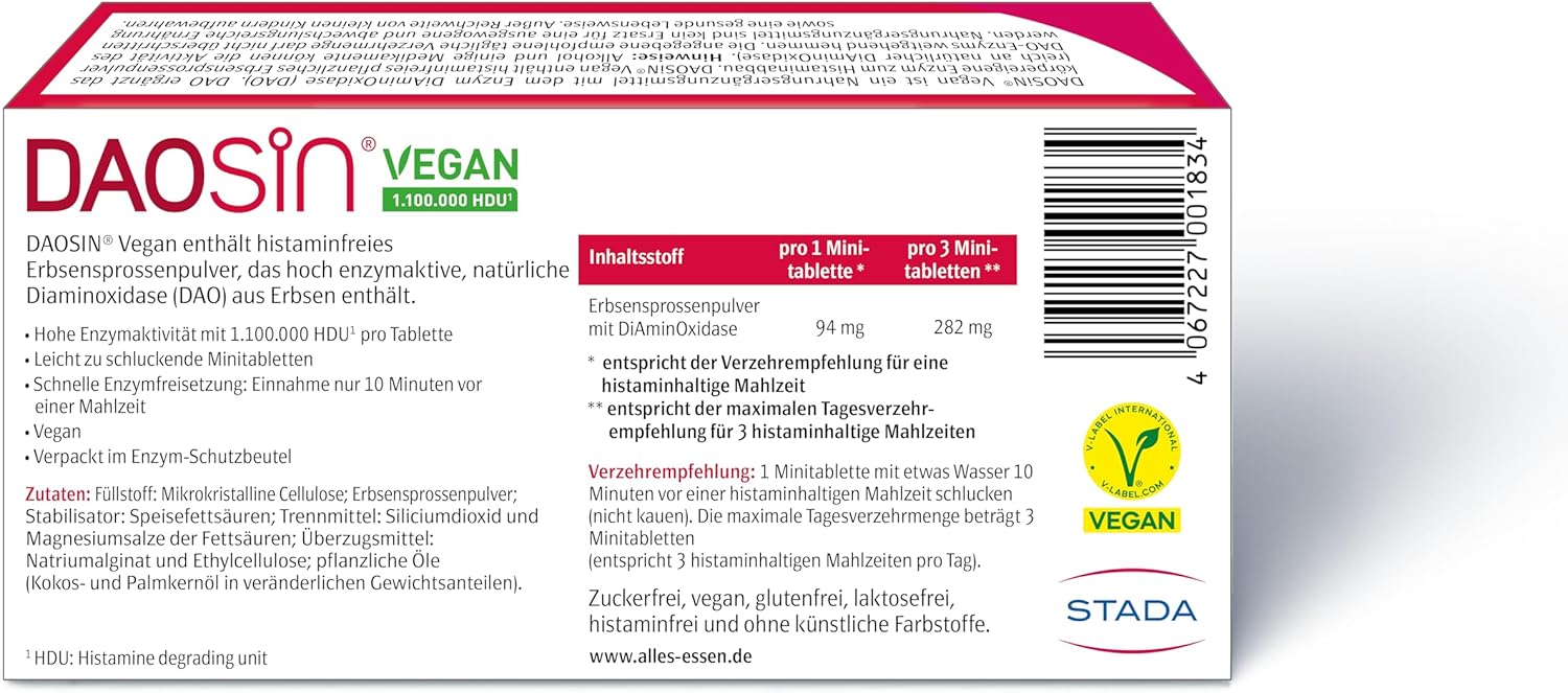 Thumbnail 1 de DAOSIN Histaminunverträglichkeit 1,1 Mio. HDU 💊