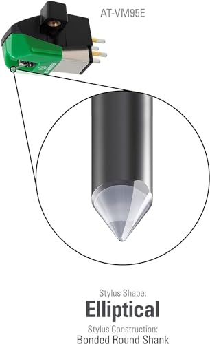 Detalle de Audio-Technica AT-VM95E Cellule Stéréo Elliptique – série VM95 (Vert)