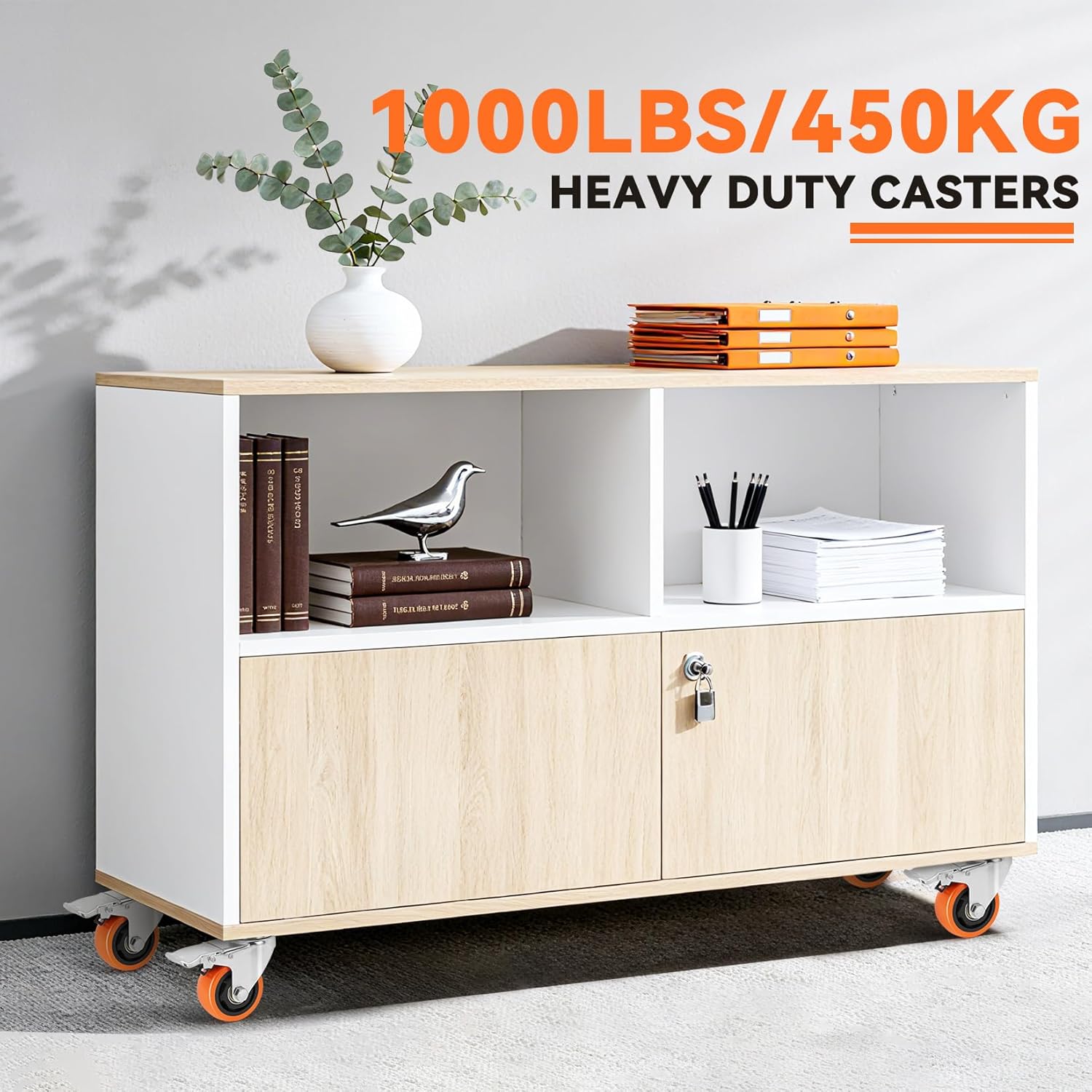 Thumbnail 6 de W B D WEIBIDA 75mm Ruote per Mobili Pesanti – Set di 4 con 450 kg di Capacità e Freni a 360°