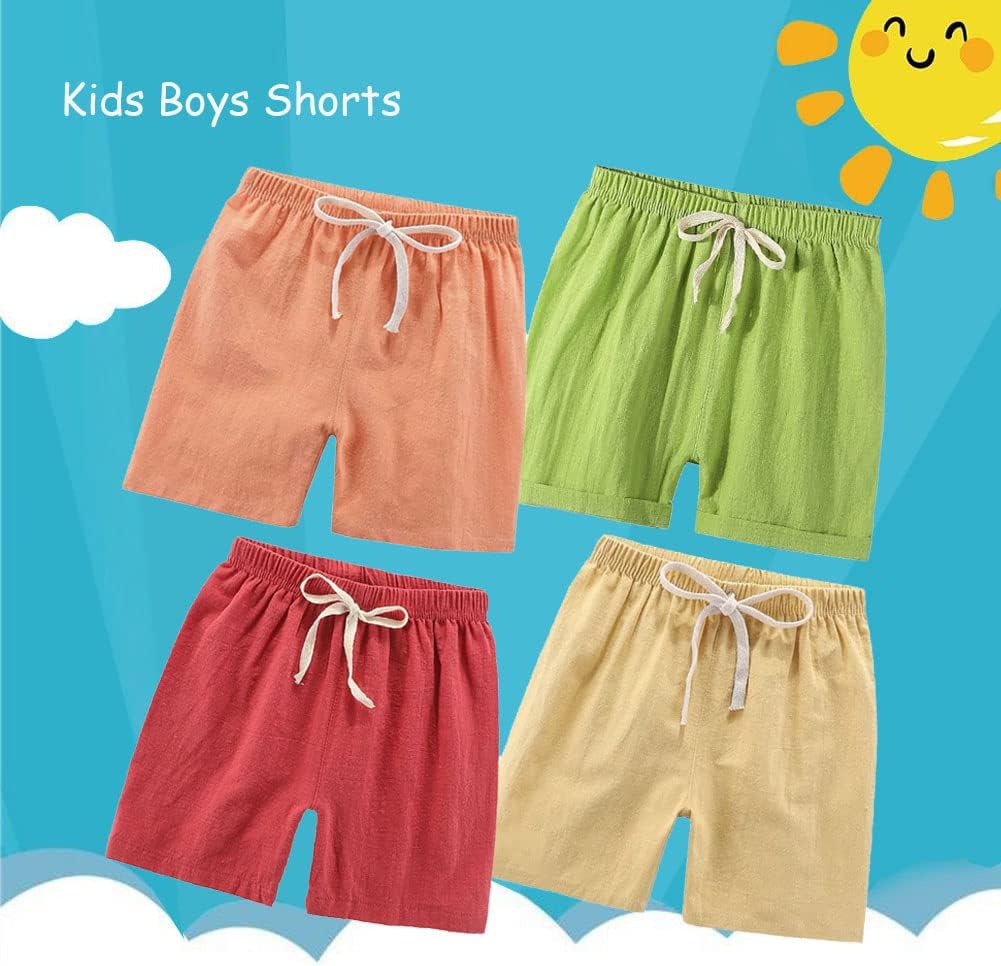 Detalle 2 de FedMois Shorts en Coton Garçon, Lot de 4 – Confort léger pour l’été