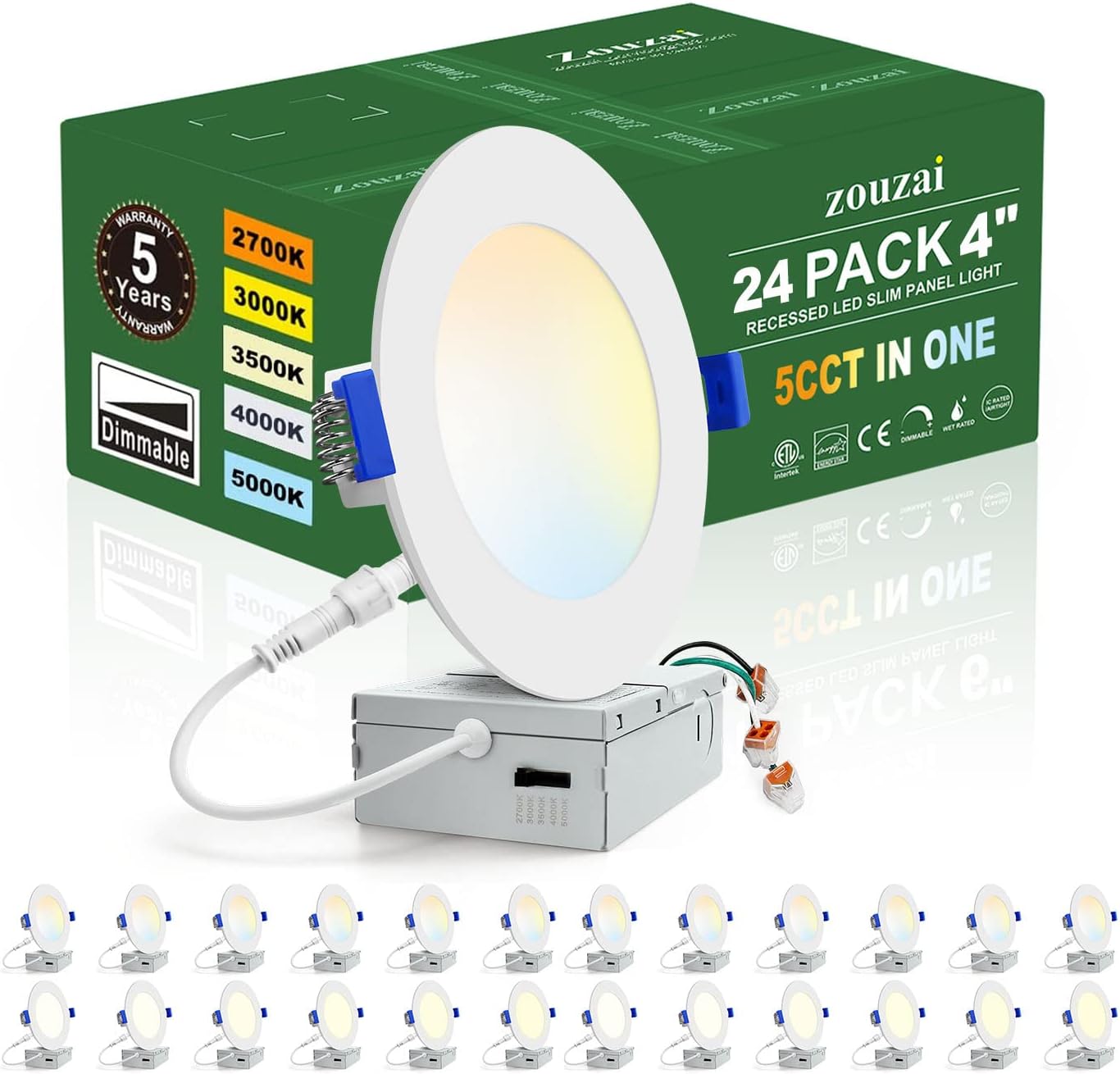 zouzai 4 Inch LED Recessed Light