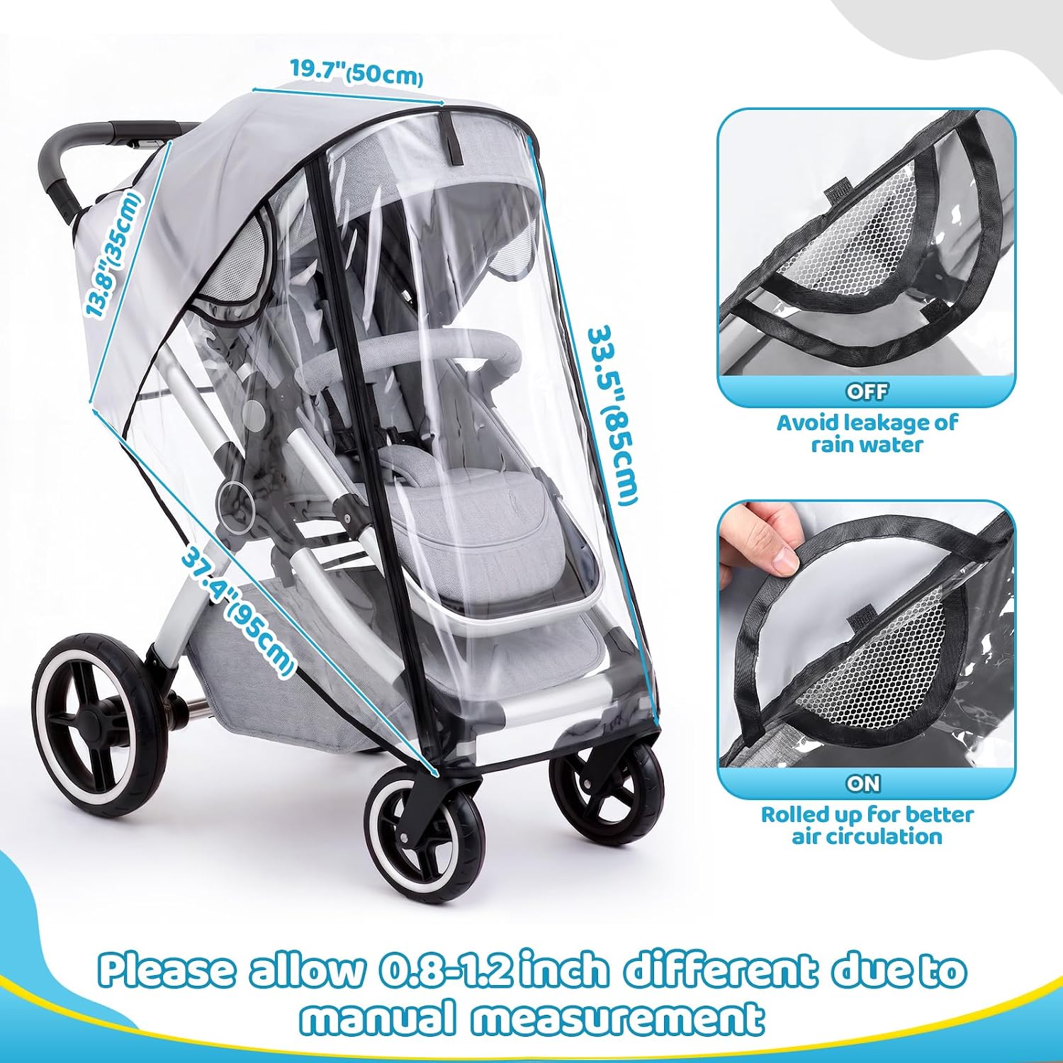 Thumbnail 2 de Orzbow Universal Rain Cover 0.2mm for Pushchair