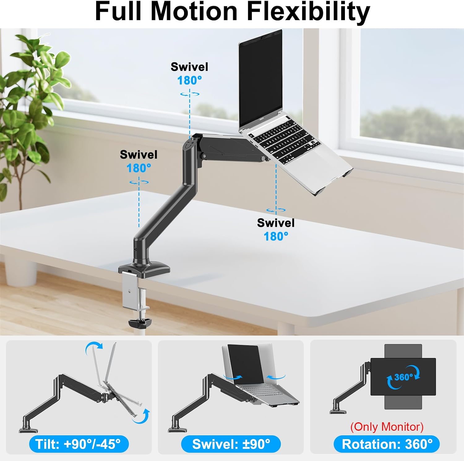 Detalle de ErgoFocus Laptop Desk Mount for 17-inch Notebooks