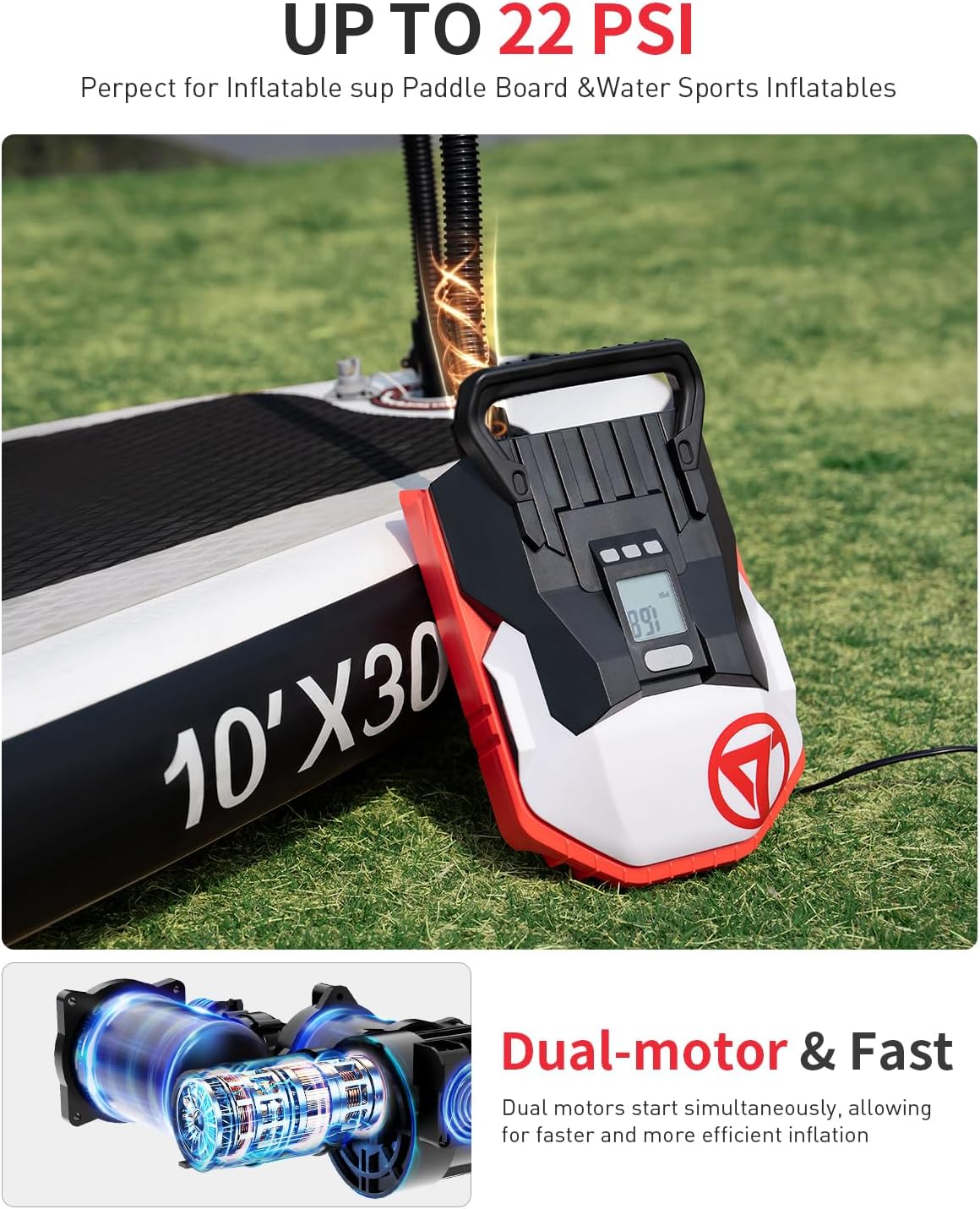 Thumbnail 1 de GICLE Paddle Board Pump 22 PSI electric pump 🏄♀