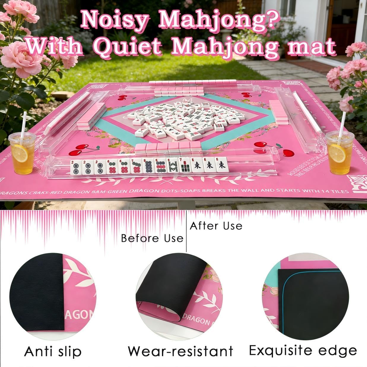 Detalle 2 de GUJYUYIF American Mahjong Set with Melamine Tiles
