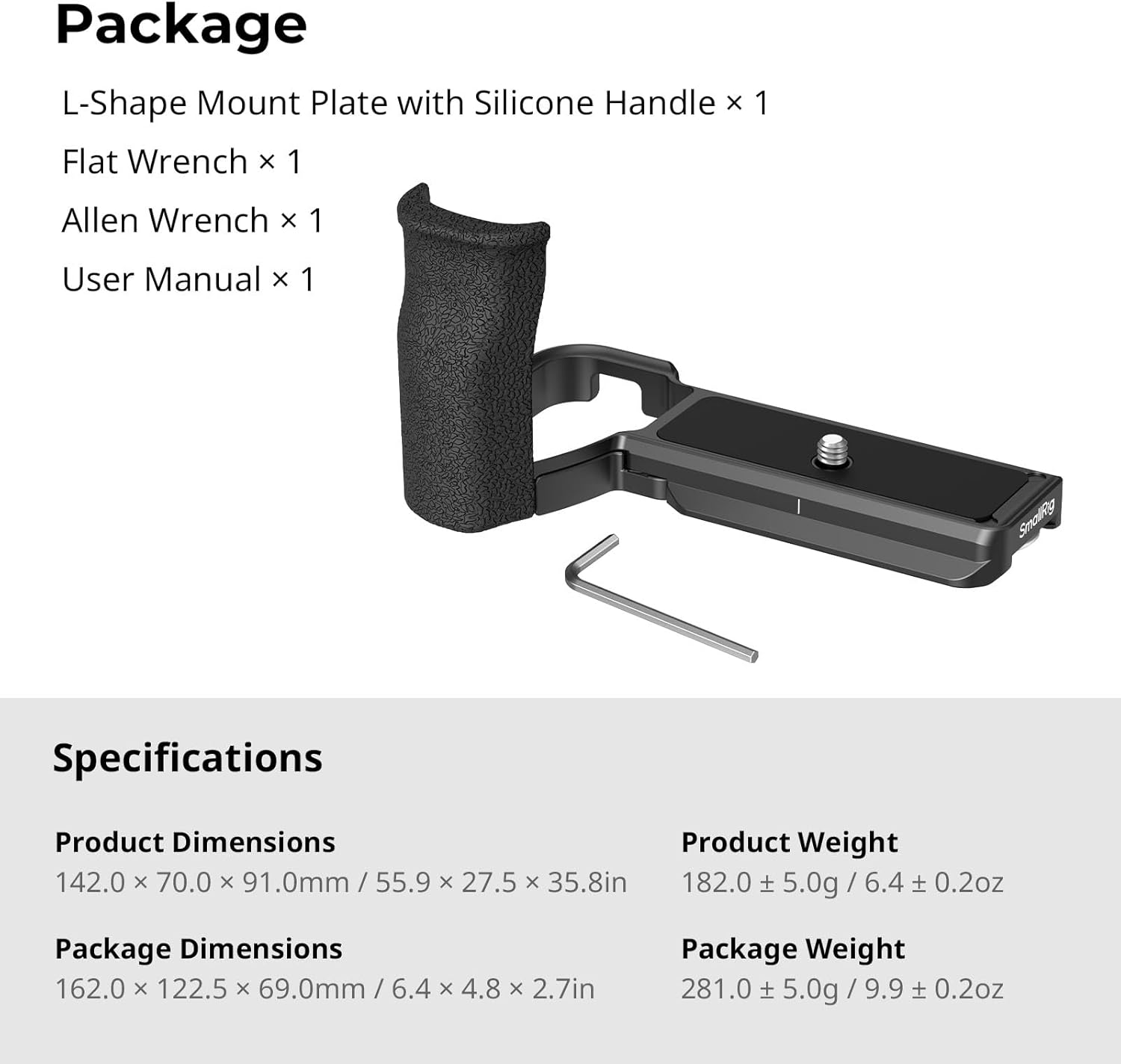 Thumbnail 5 de SmallRig A6700 Poignée en L en Silicone pour Sony Alpha 6700 – plaque Arca incluse