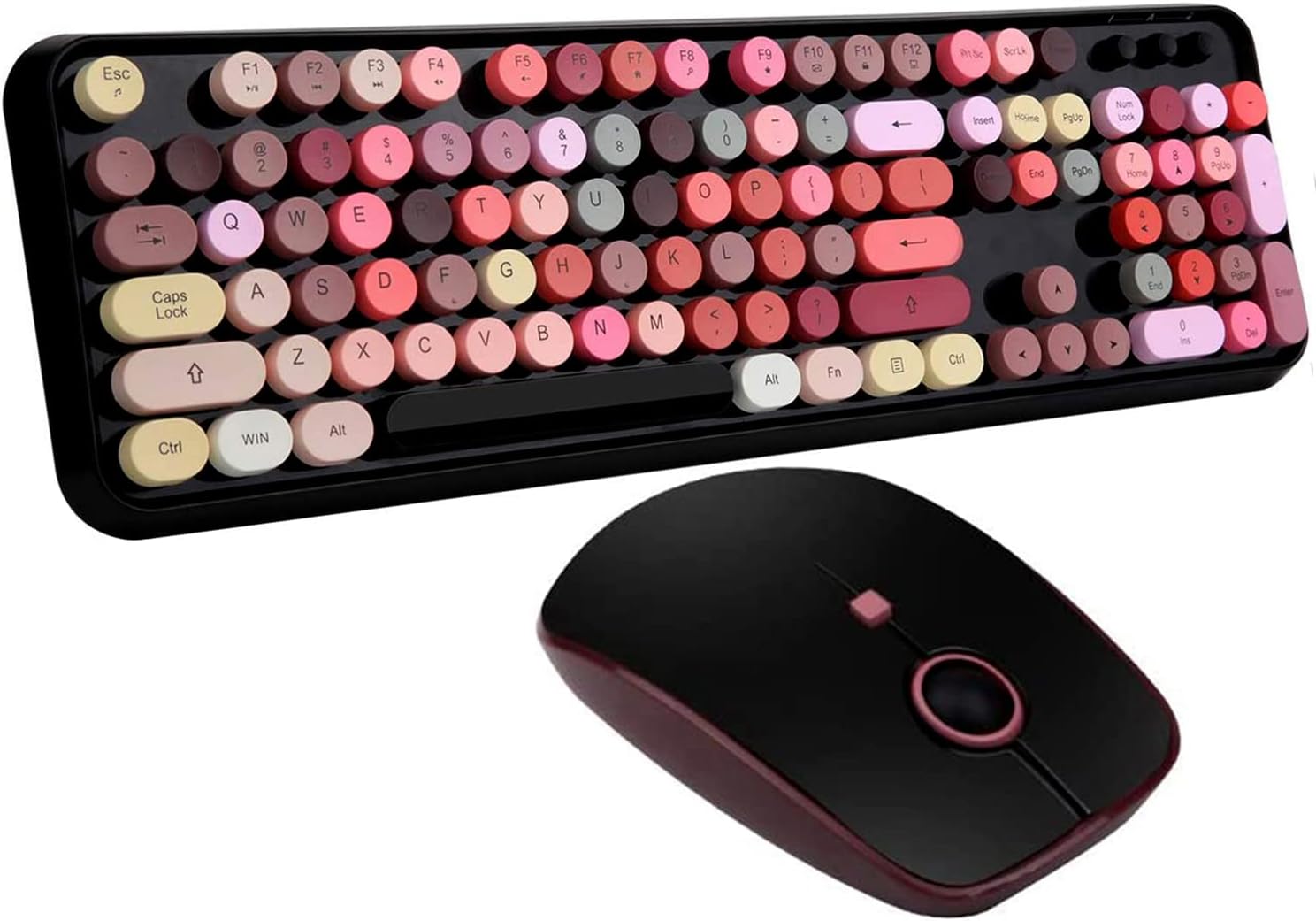 Detalle de FOPETT Wireless Keyboard and Mouse Set (2.4 GHz) with Nano Receiver for PC, Laptop, and Smart TV