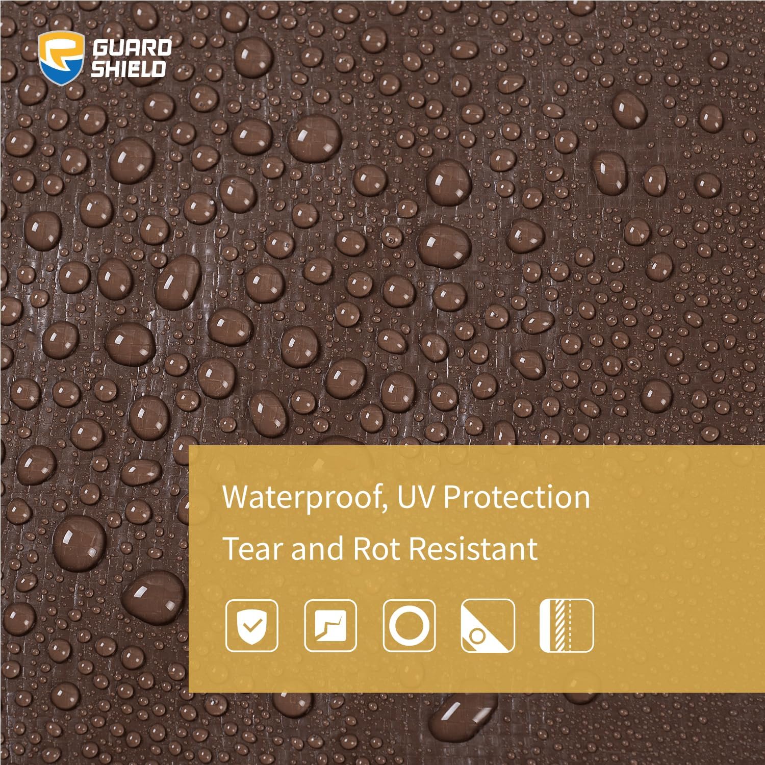 Thumbnail 2 de GUARD SHIELD Tarps Heavy Duty Waterproof 30x40 Feet – Brown/Silver Poly Tarp Cover