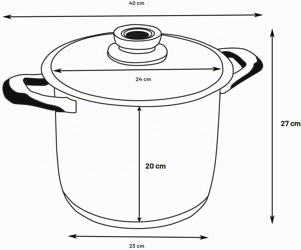 Detalle de ECOVITAM garnek 9 l ze stali 18/10 z termometrem w pokrywie
