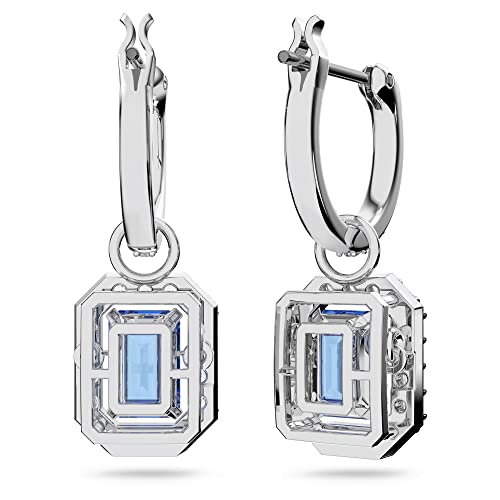 Detalle 2 de Swarovski Orecchini pendenti Millenia, taglio ottagonale Blu, placcato rodio