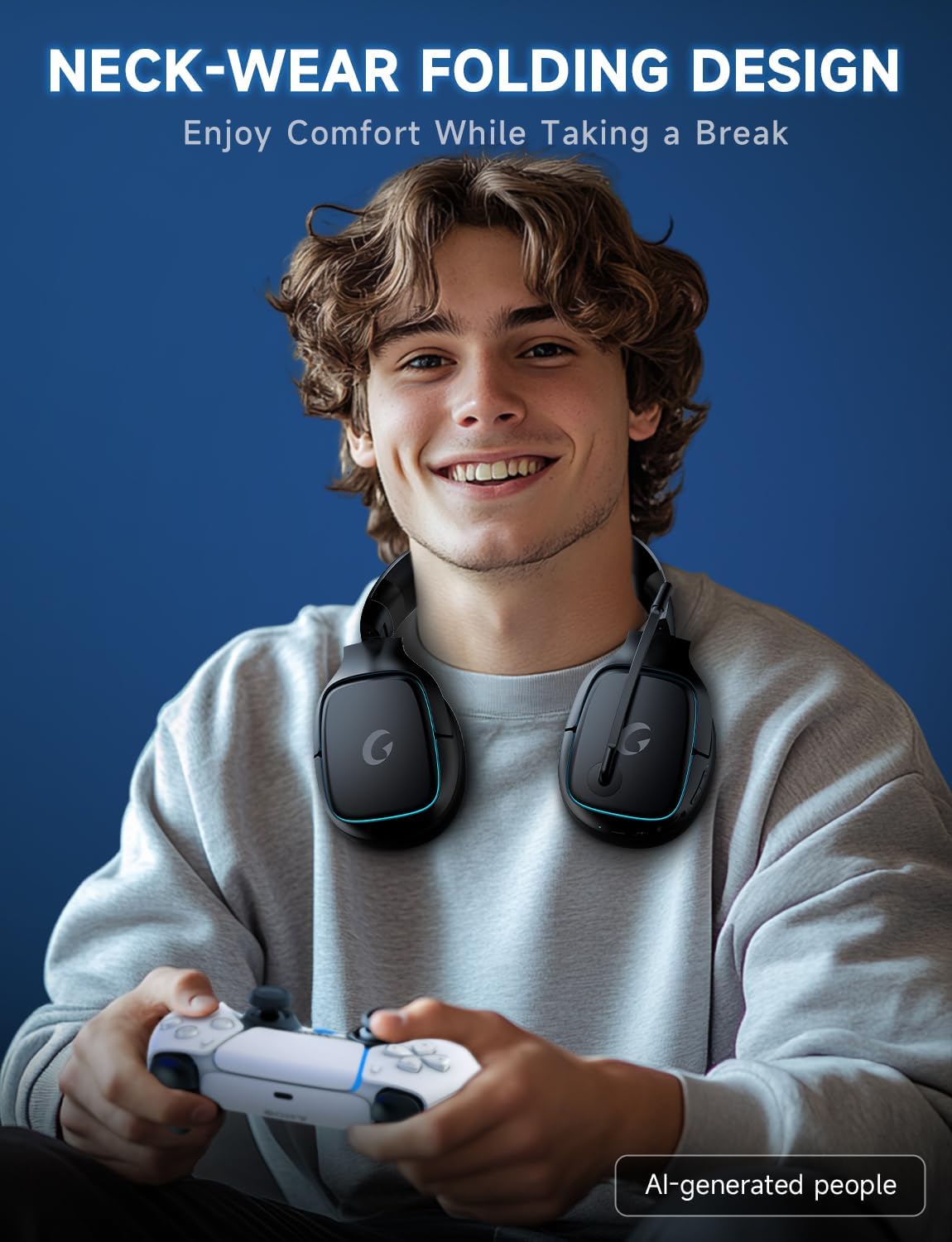 Detalle 2 de Gvyugke Wireless Gaming Headset 70h battery