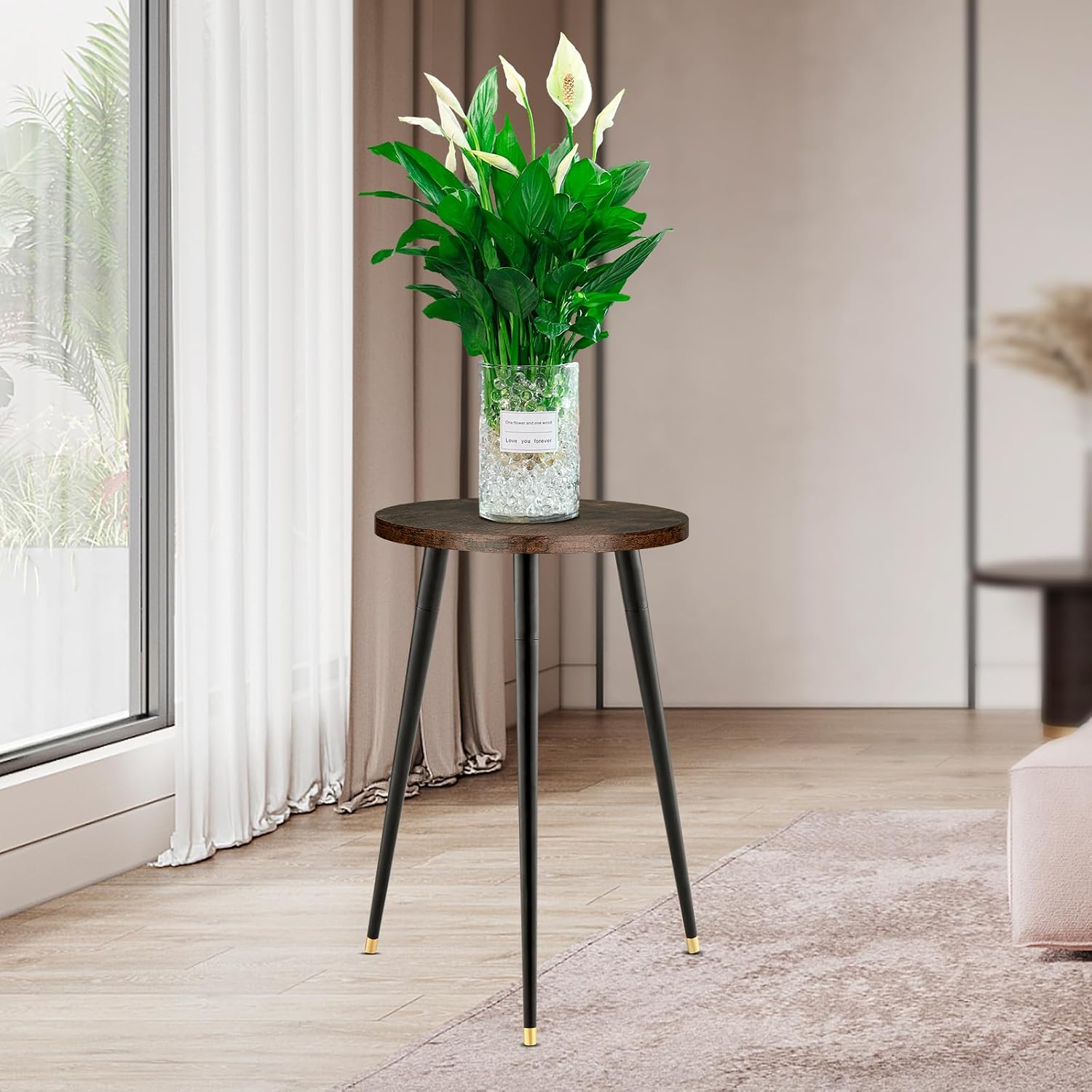 Detalle de KINNARY Plant Stand, Walnut Wood