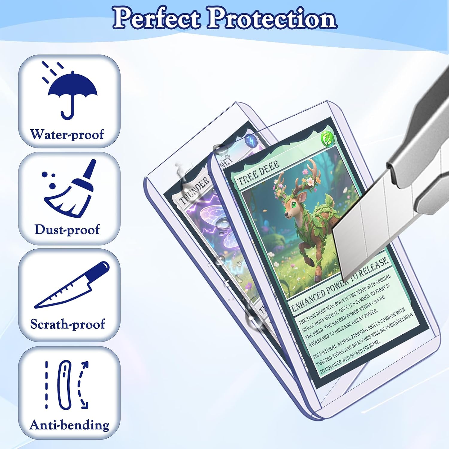 Detalle de 400 Pcs Top Loaders Card Sleeves Set – Hard & Soft Sleeves for Trading Cards (200 Hard + 200 Soft)
