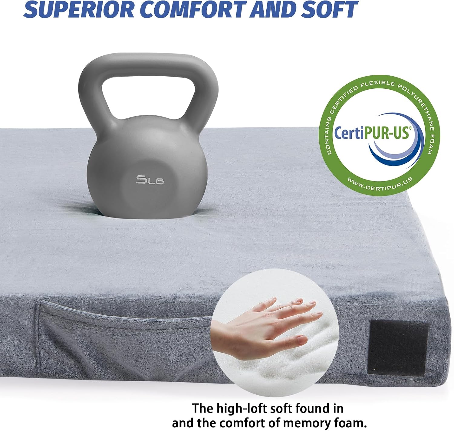 Thumbnail 3 de CYMULA LBL-063 Memory Foam Camping Mattress, 3-Inch Roll-Up Pad