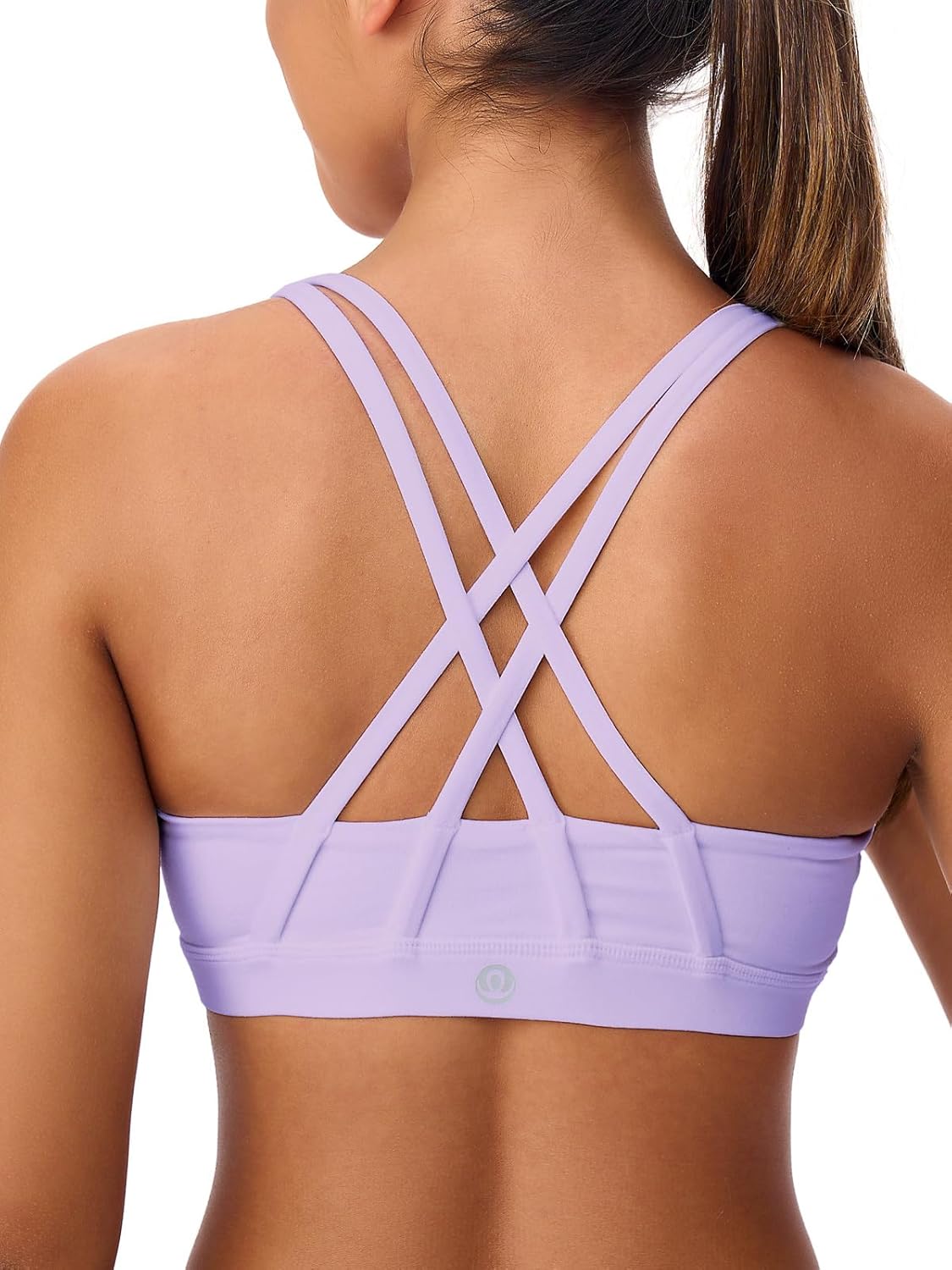 Thumbnail 5 de Omwilddo Women's Strappy Sports Bra Light Compression Crop with Criss Cross Back
