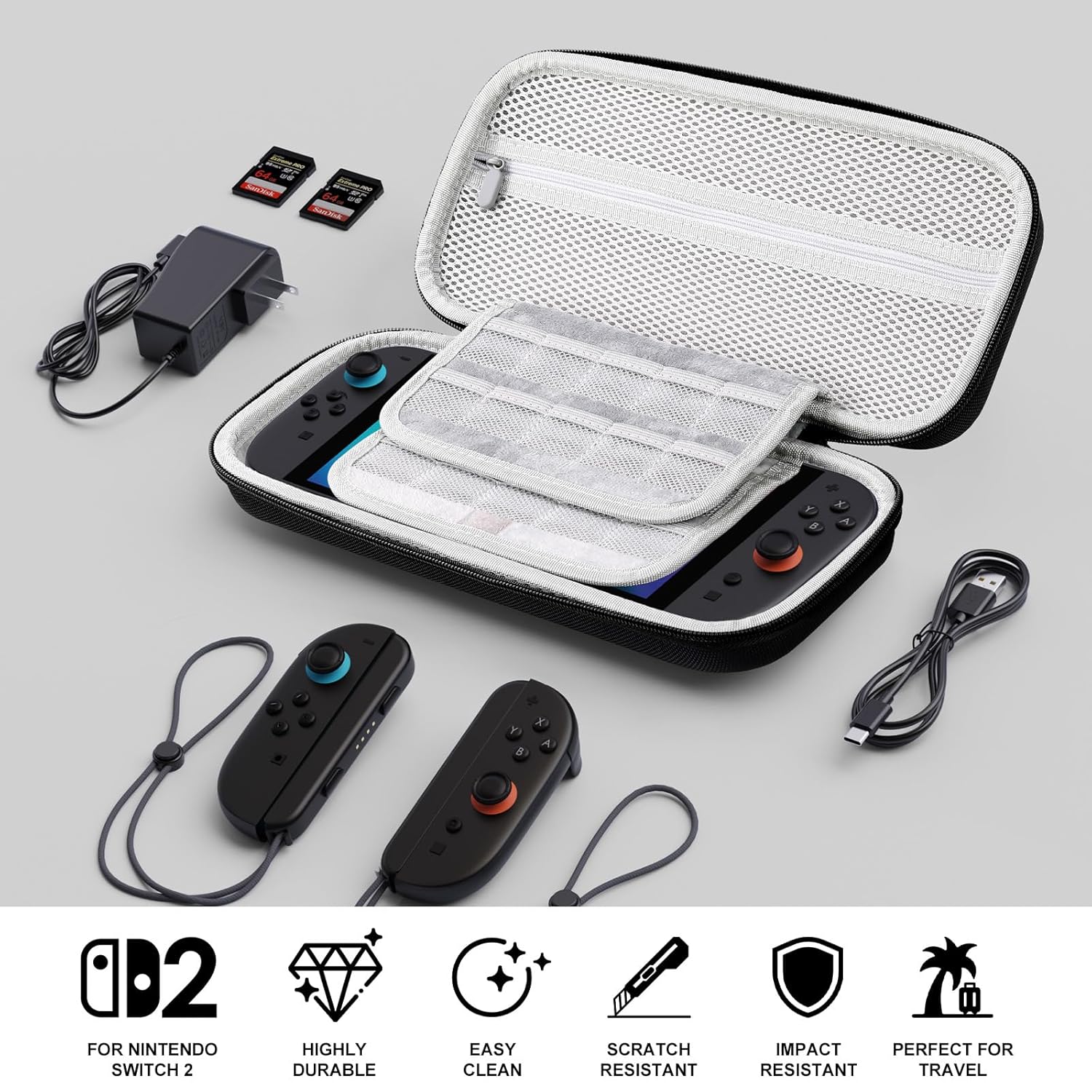 Thumbnail 6 de Lmcpa Tasche für Nintendo Switch 2 – Reisetasche mit 20 Slots