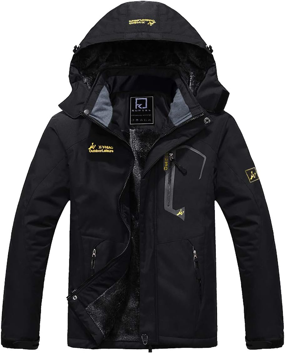 Detalle de R RUNVEL Men’s Waterproof Fleece Jacket 1