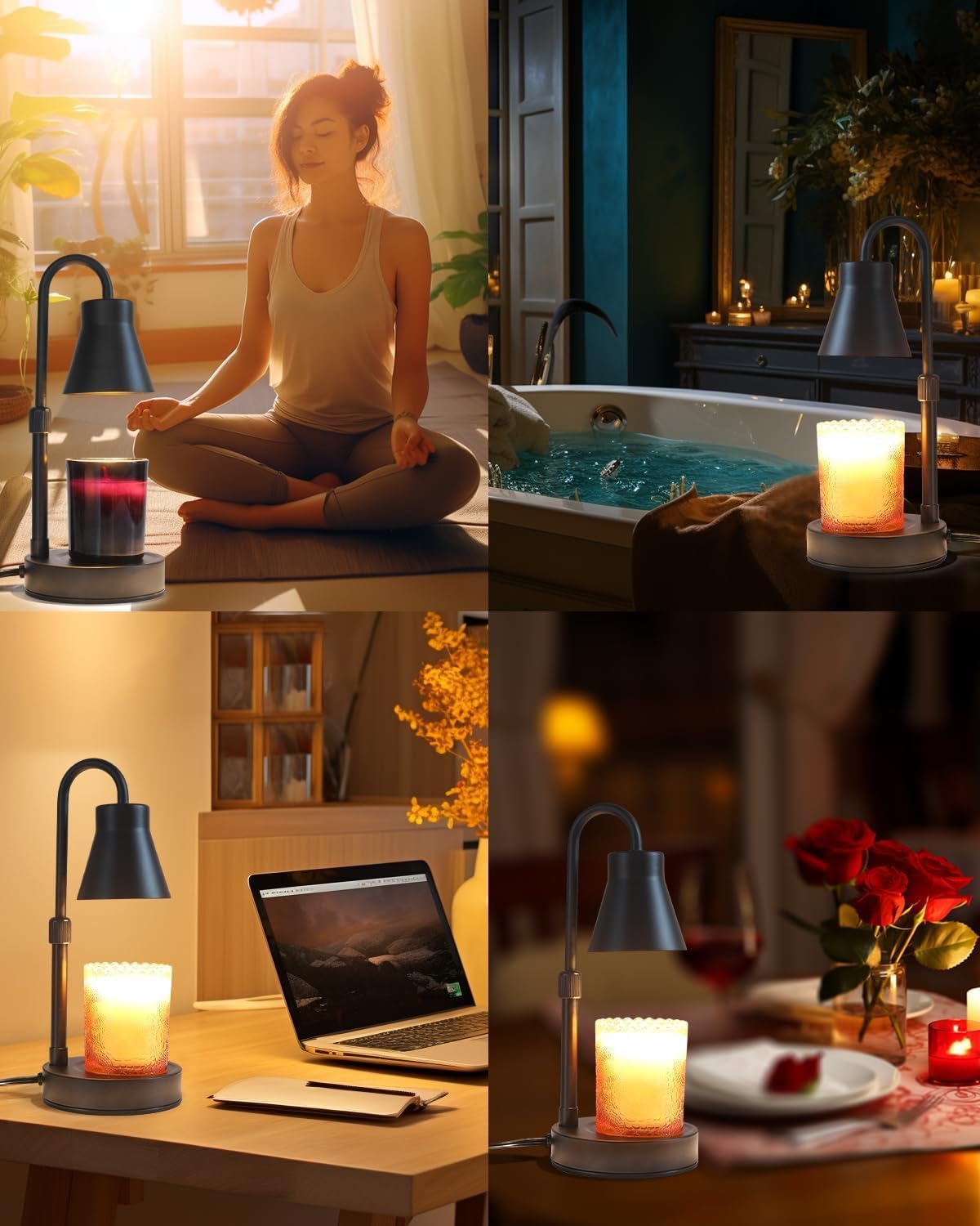 Thumbnail 4 de Elenhome 2 Pack Candle Warmer Lamp with Adjustable Height 🕯