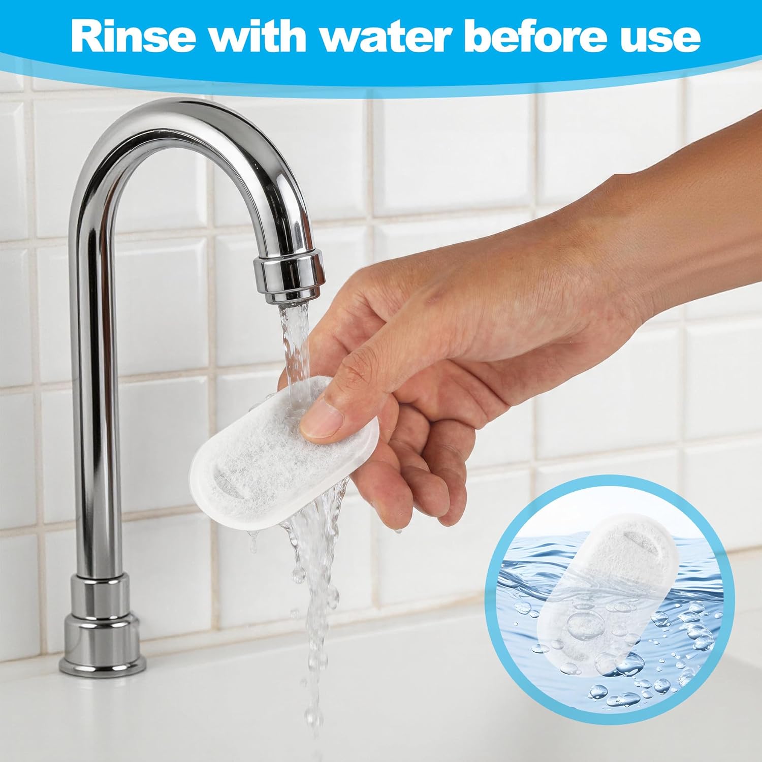 Detalle 2 de Filtre YeeQo pour fontaine chat – 36 pièces (18 charbon actif + 18 éponge) pour distributeurs 2L/3,2L/4L