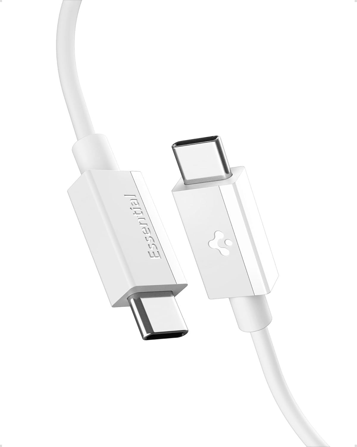 Detalle de Spigen ArcWire Essential 60W USB-C auf USB-C Kabel, 2 m, Weiß