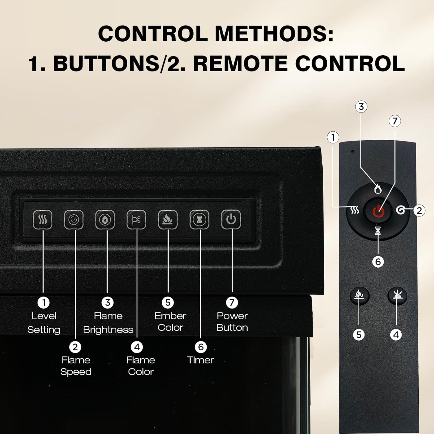 Thumbnail 3 de HOMAVO 50" Cheminée électrique 🏠