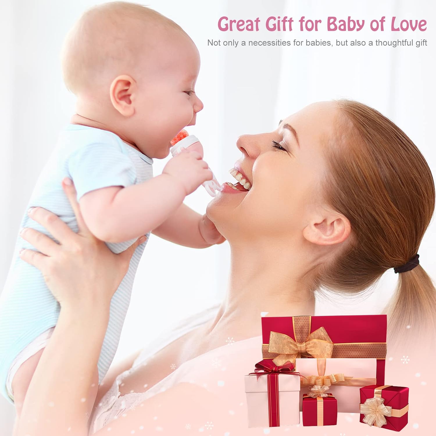 Thumbnail 3 de HAOBAOBEI Baby Solids/Frozen Fruit Feeder Pacifier & Teether Toy (2-Pack) for 4M+