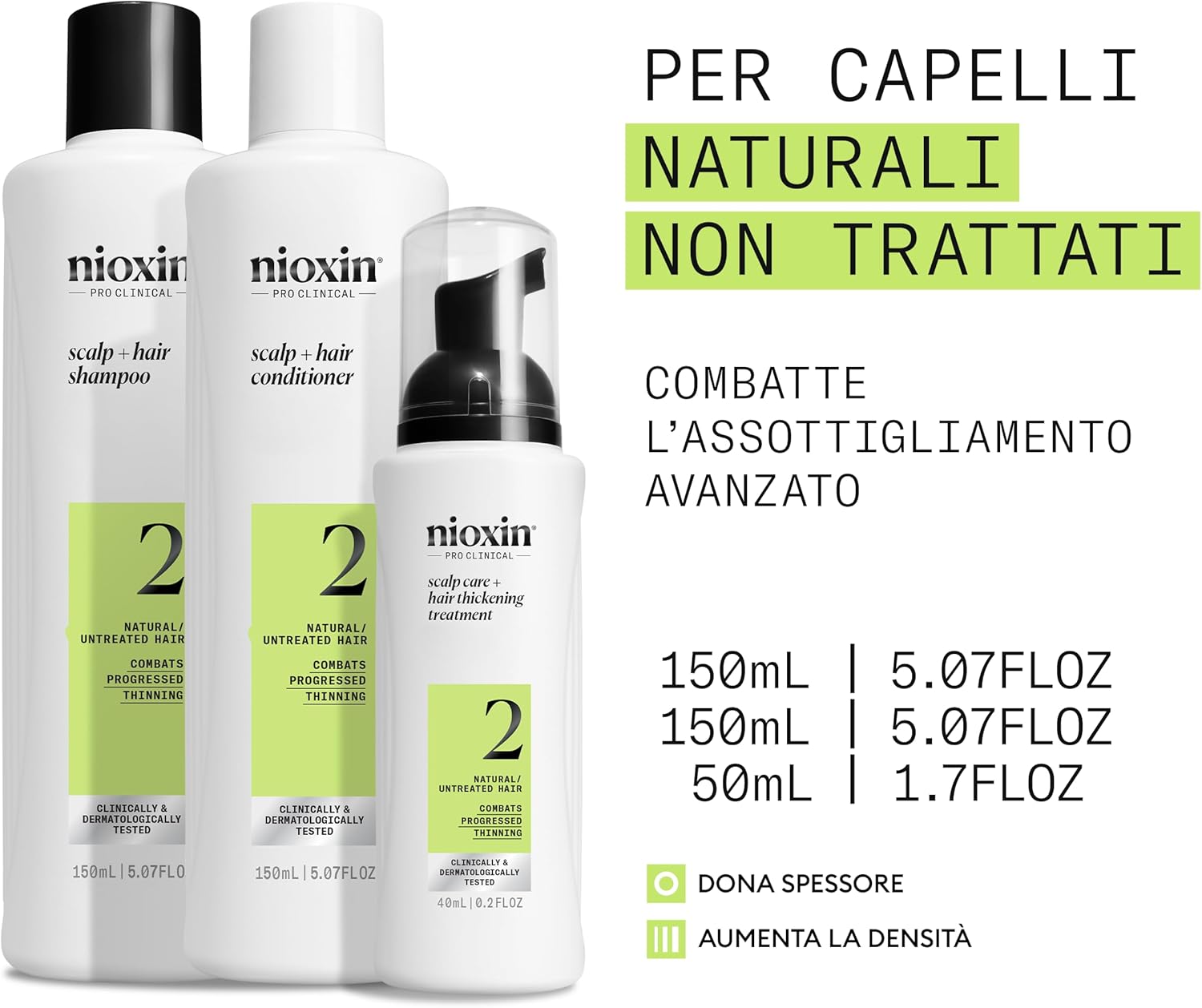 Thumbnail 1 de Nioxin Scalp + Hair Thickening Sistema 2: shampoo, balsamo e trattamento per cuoio capelluto
