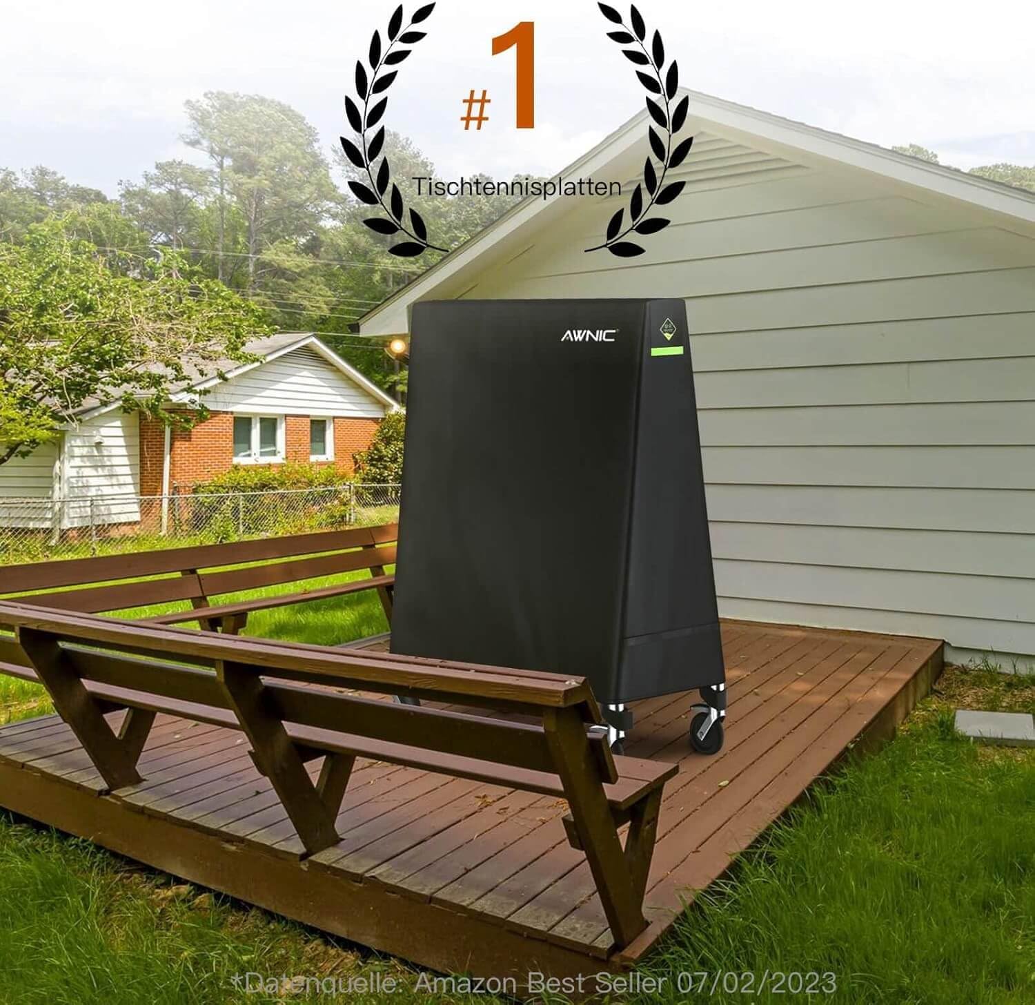 Thumbnail 5 de Awnic Tischtennisplatten-Abdeckung 420D für Outdoor, wasserdicht & winddicht (165/170 cm)
