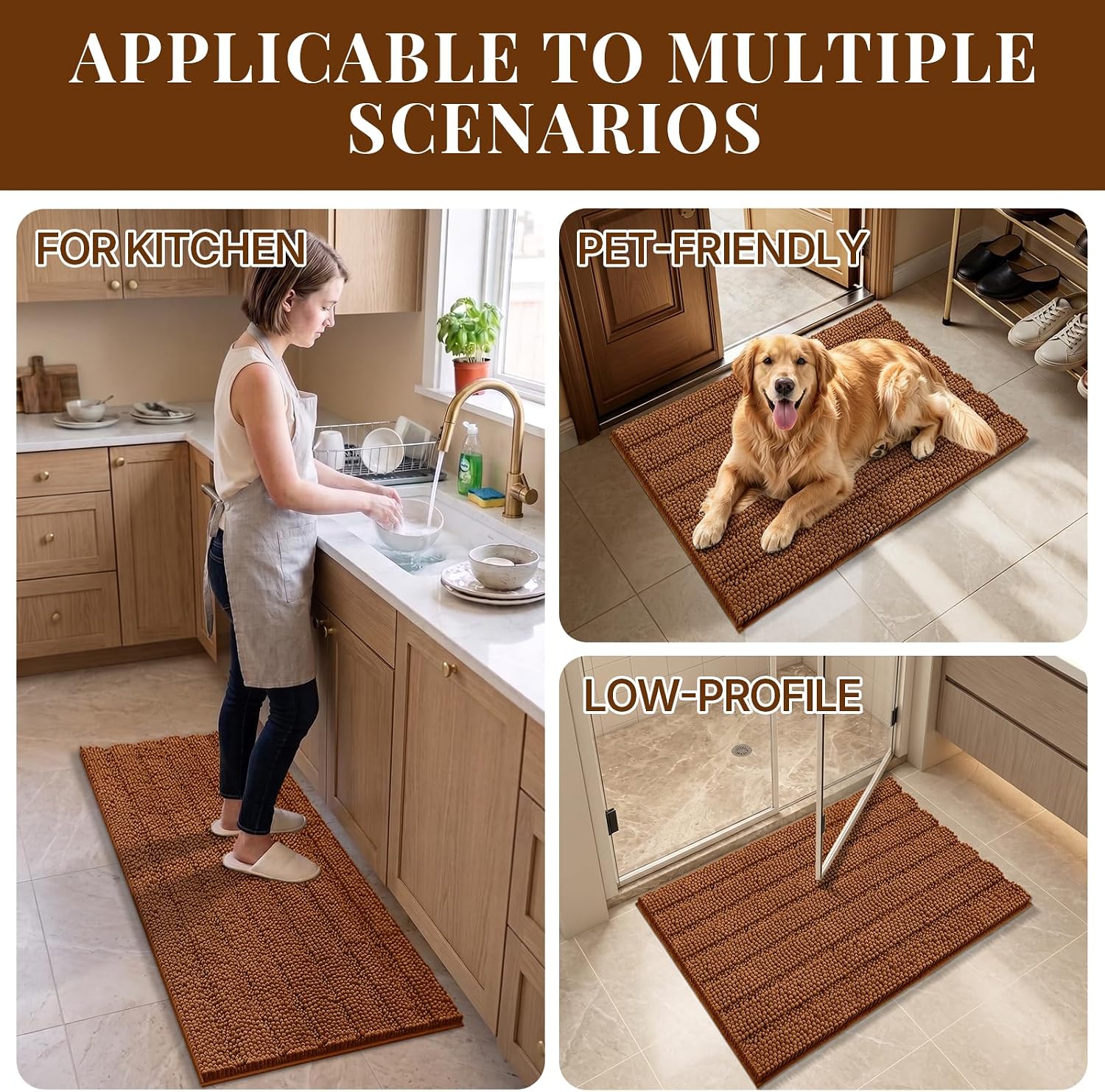 Thumbnail 6 de Bcoimo Chenille Bath Runner, 70x24