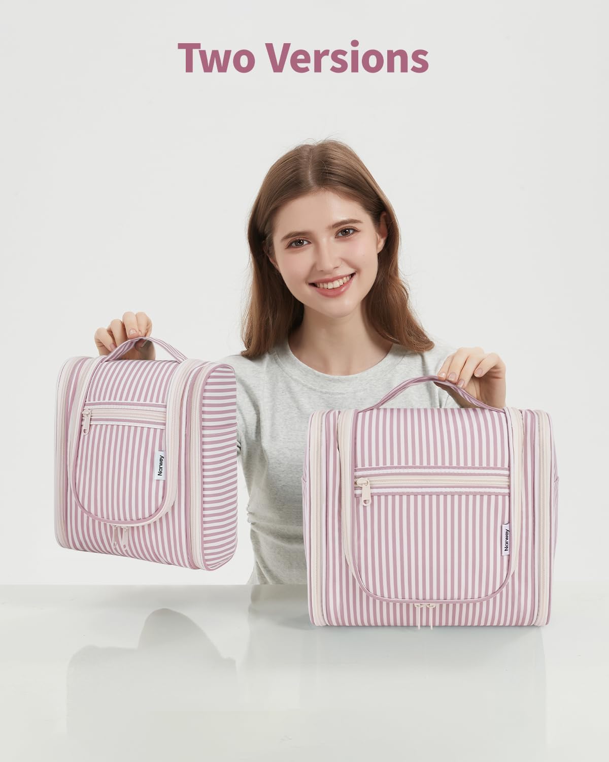Thumbnail 6 de Narwey Stripe Travel Large Hanging Toiletry Bag 28cm