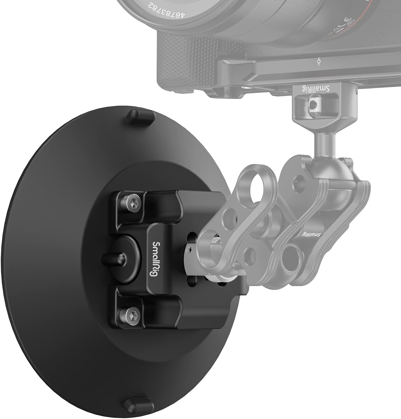 Detalle de SMALLRIG 6″ Support de Caméra à Ventouse – Charge max 8 kg dynamique, adapté aux véhicules